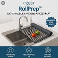𝒆𝒈𝒈𝒈𝒂™ RollPrep™ Expandable Sink Organizer Mat